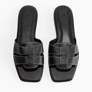 H&M Black Slide Sandals